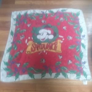 Vtg. Mickey Mouse Disney Christmas Scarf